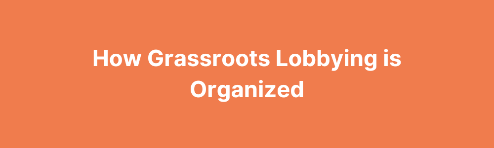 Grassroots lobbying organization
