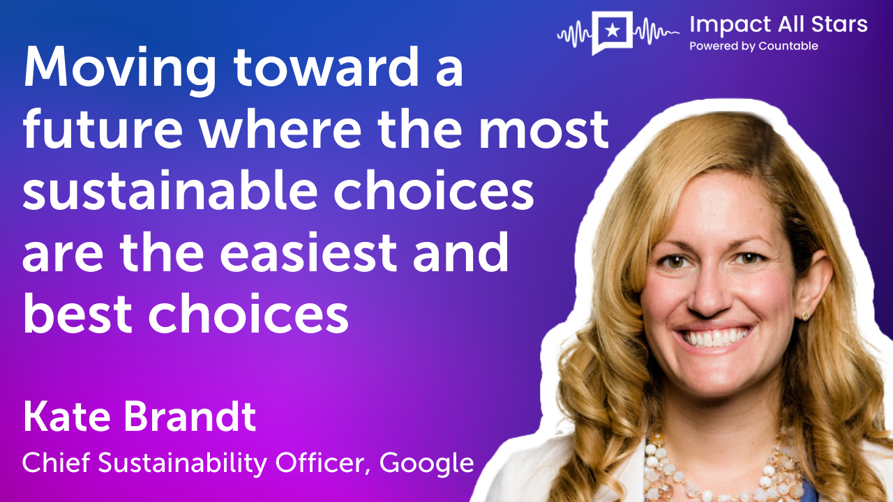 Kate Brandt Google Sustainability | Countable