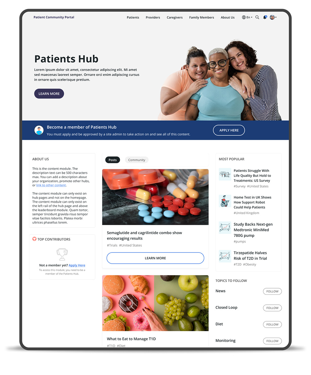 Countable Patient Community Platform