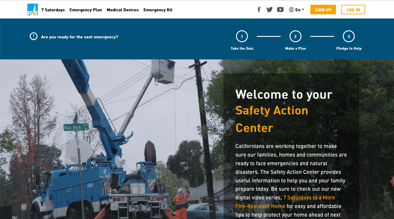 PG&E Saftey Action Center