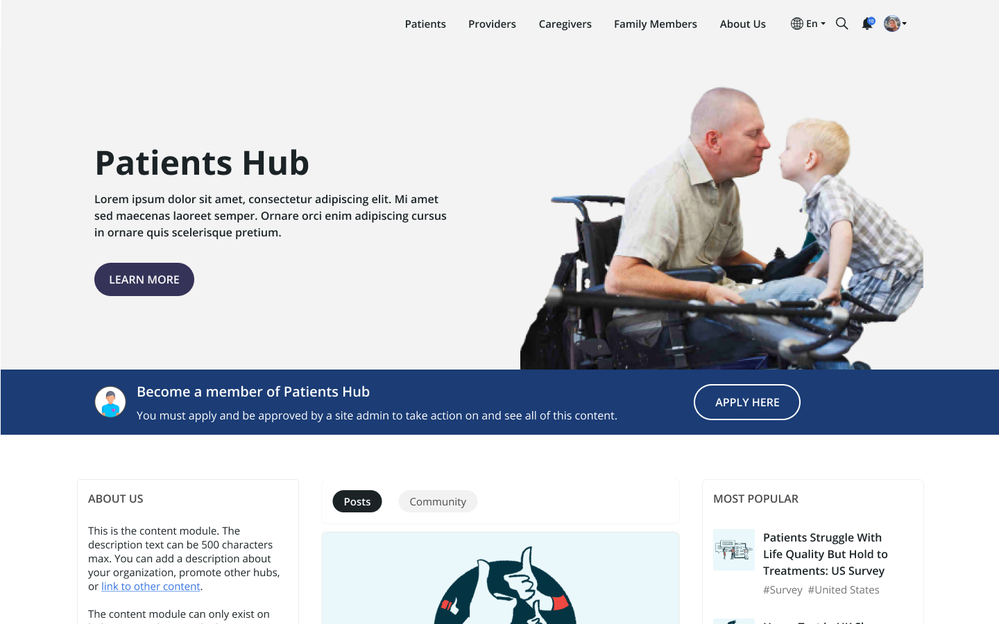 Patient Community Engagement Portal